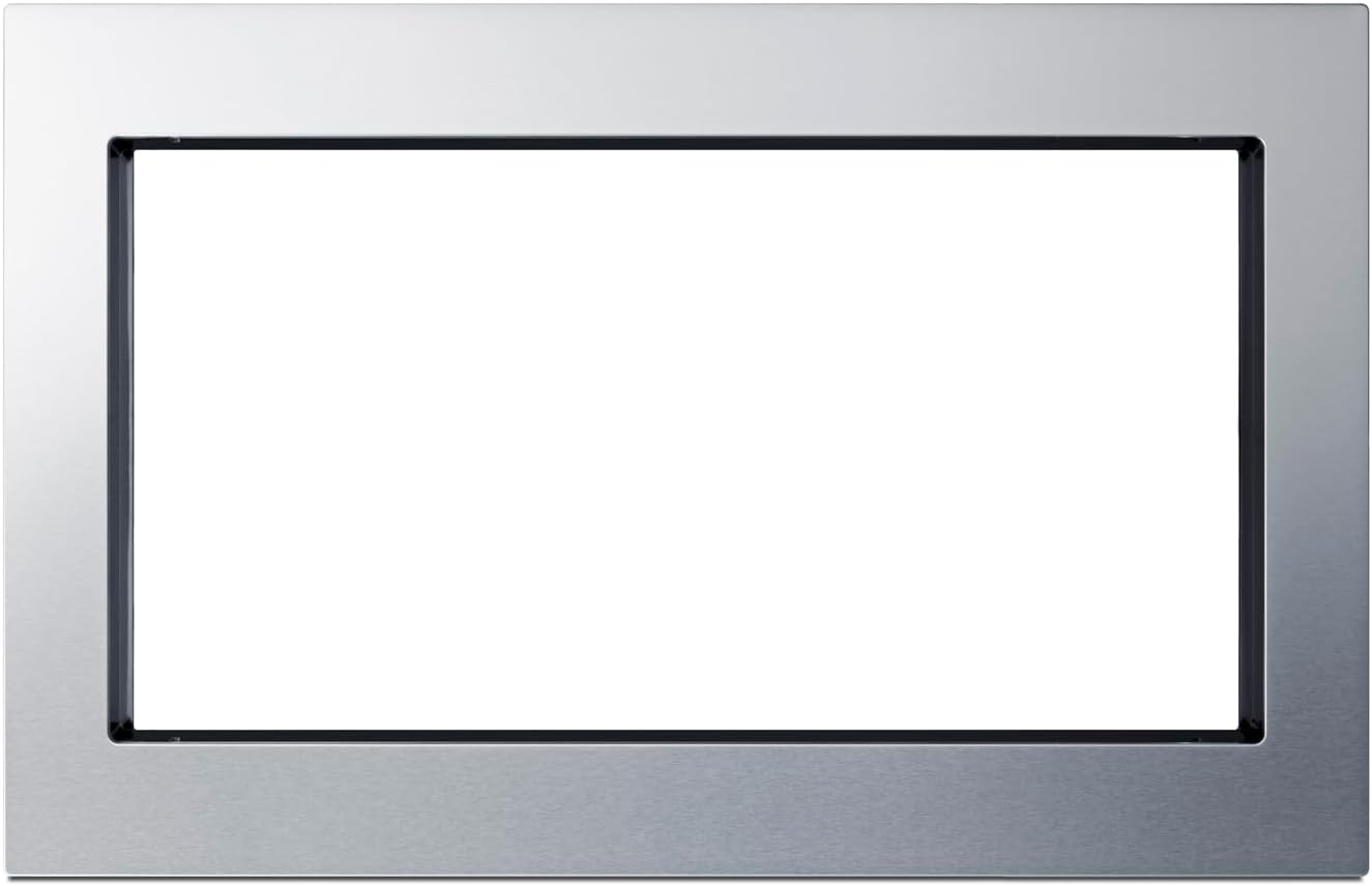 Summit Built-in Microwave with Trim Kit, Fits 30' spaces 2.2 cu.ft., Stainless Steel - SMBI27TK30 (30 Inch)