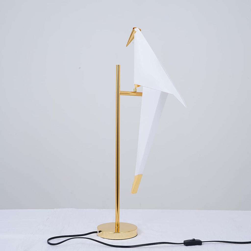 2 Pack 28.5 inch LED Bird Table Lamp, Modern Bird Table Light Gold Metal Desk Lamp Fixtures for Living Room Bedroom Office