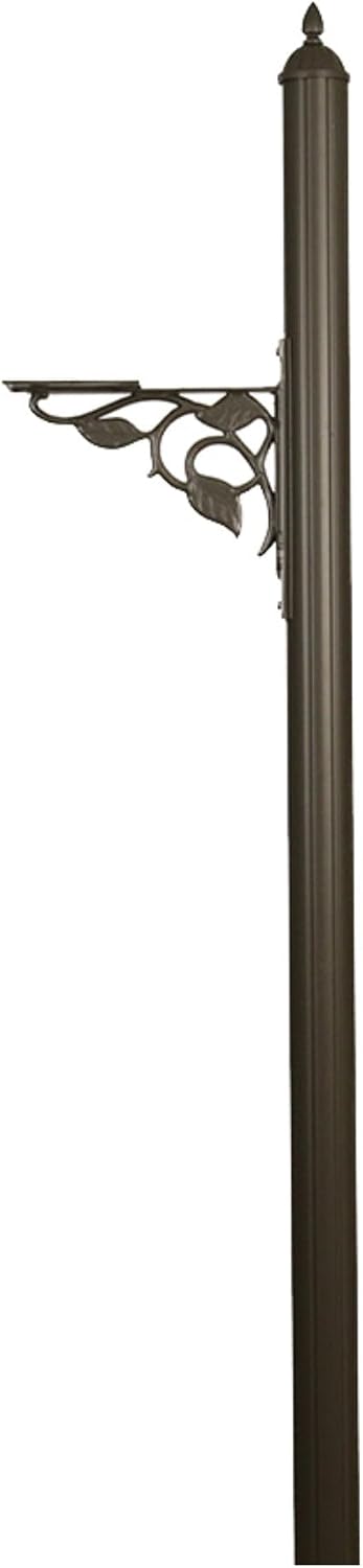 Special Lite Albion Mailbox Post - Mocha Aluminum Post for Curbside Mailbox - SPK-651-MOC