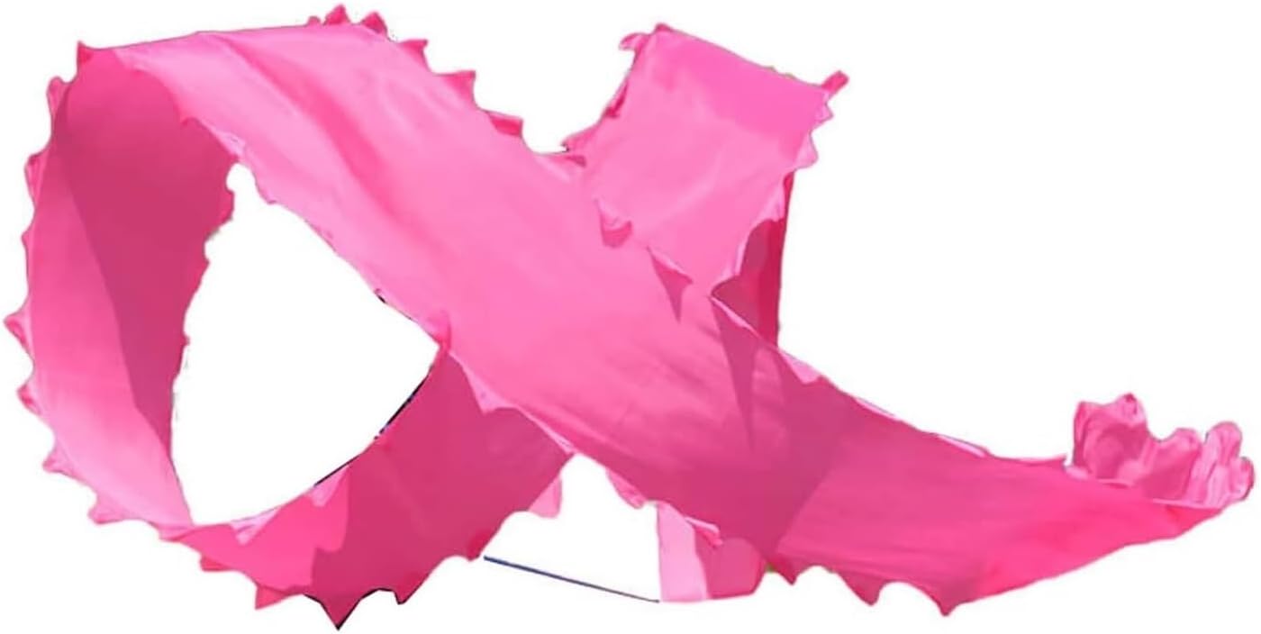Traditional Dragon Lion Dance 6m/19.6ft Streamers Chinese Dragon Dance Silk Lion New Year Performance Party Props Washable Fabric Chinese New Year(Pink)