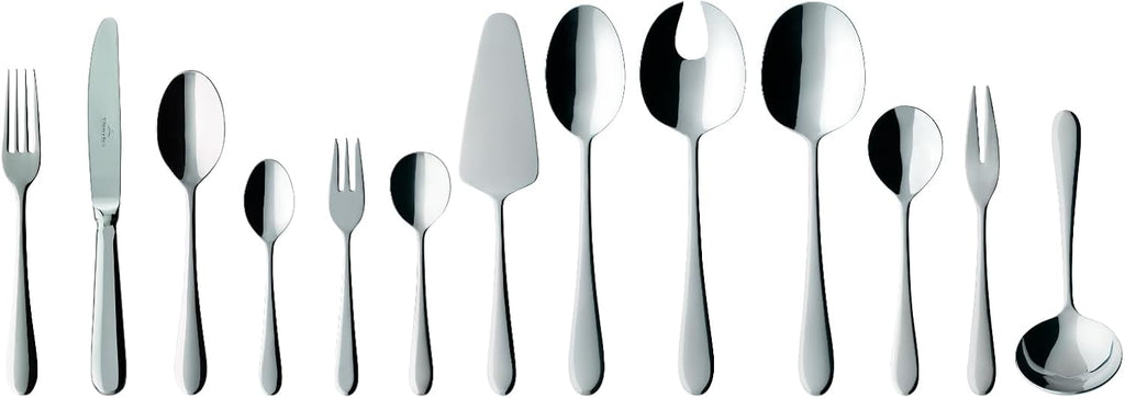 Villeroy & Boch Oscar Cutlery for up to 12 People, 68 Pieces, Stainless Steel, 18/10
