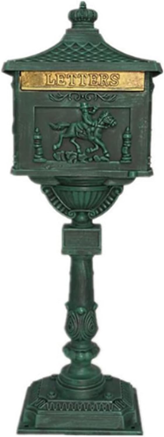 Post Box, Wall Mounted Letterbox, Letter Boxletterbox Mailbox With Lock Cast Security Stand Aluminum Mail Box Postal Box For Apartment Villa Home Garden Letter Newspaper Mailbox mailbox ( Color : F )