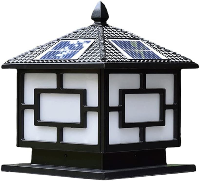 Vintage Solar Cap Lights Outdoor Street Lamp/Solar Powered Post Lights, Two Light Modes Warm White Color Changing LED (with Remote Control) Fits 4x4, 5x5 Or 6x6 Wooden Posts