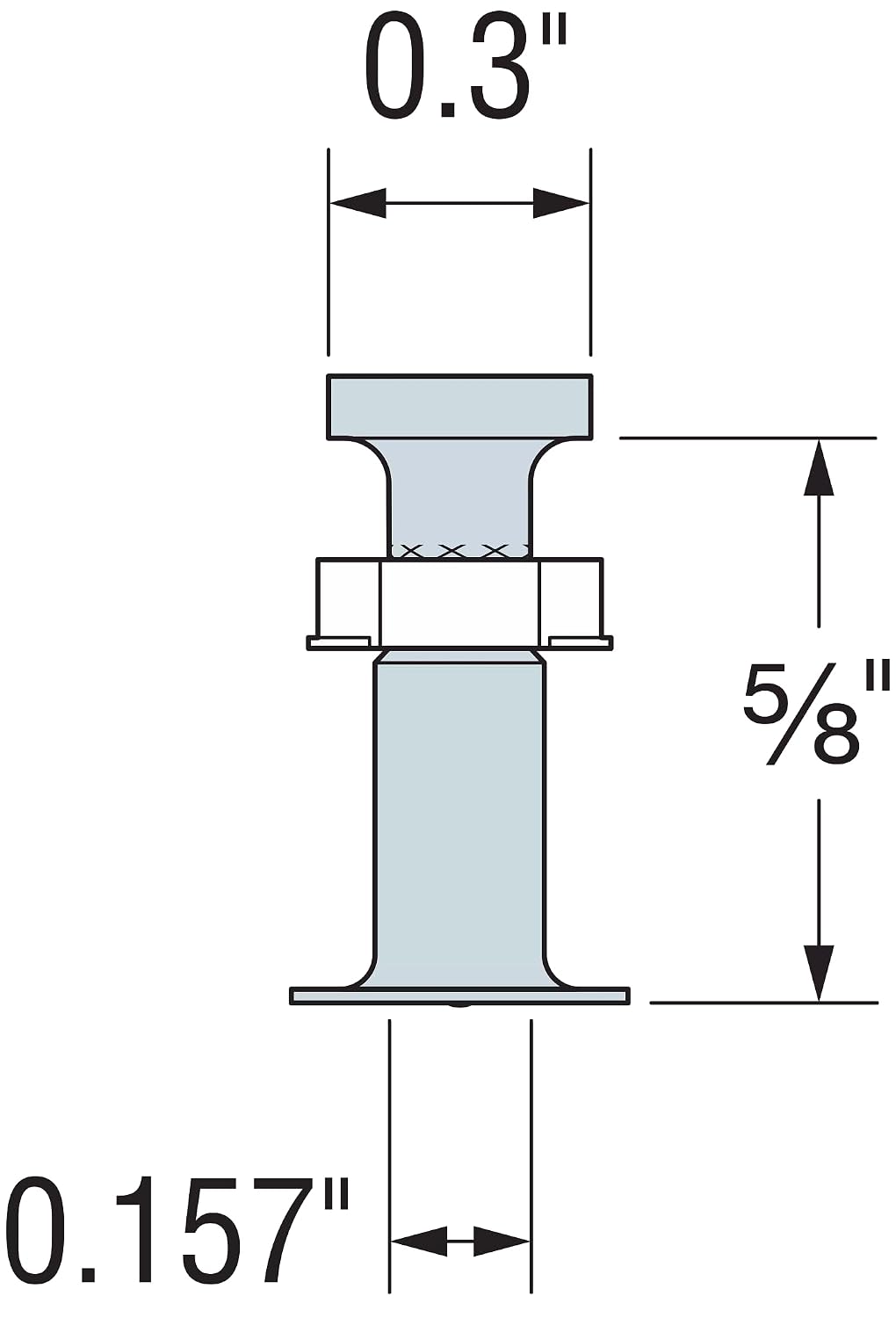 Simpson Strong-Tie PDPAT-62KP PDPAT 5/8-in. Knurled-Shank Point Protrusion Powder-Driven Top-Hat Pin (100-Qty) (Pack of 10)