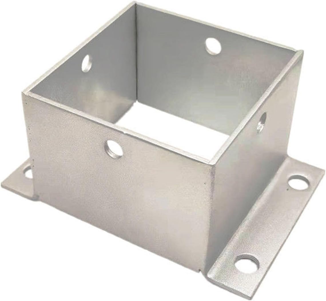 LZMZMQ 4 Pcs Post Base 3x3 4x4 5x5 6x6, Stainless Steel Flange Anchor Base for Protecting Fences/Mailbox/Porch Railings, Pergola Post Base Bracket(70mm/2.8in)