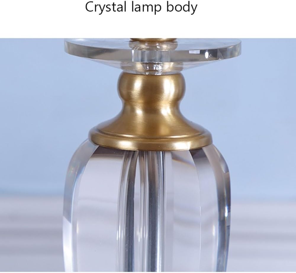 Crystal Table lamp Crystal Desk Lamp Bedroom Light Luxury All Copper Living Room Decoration Bedside Table Lamps