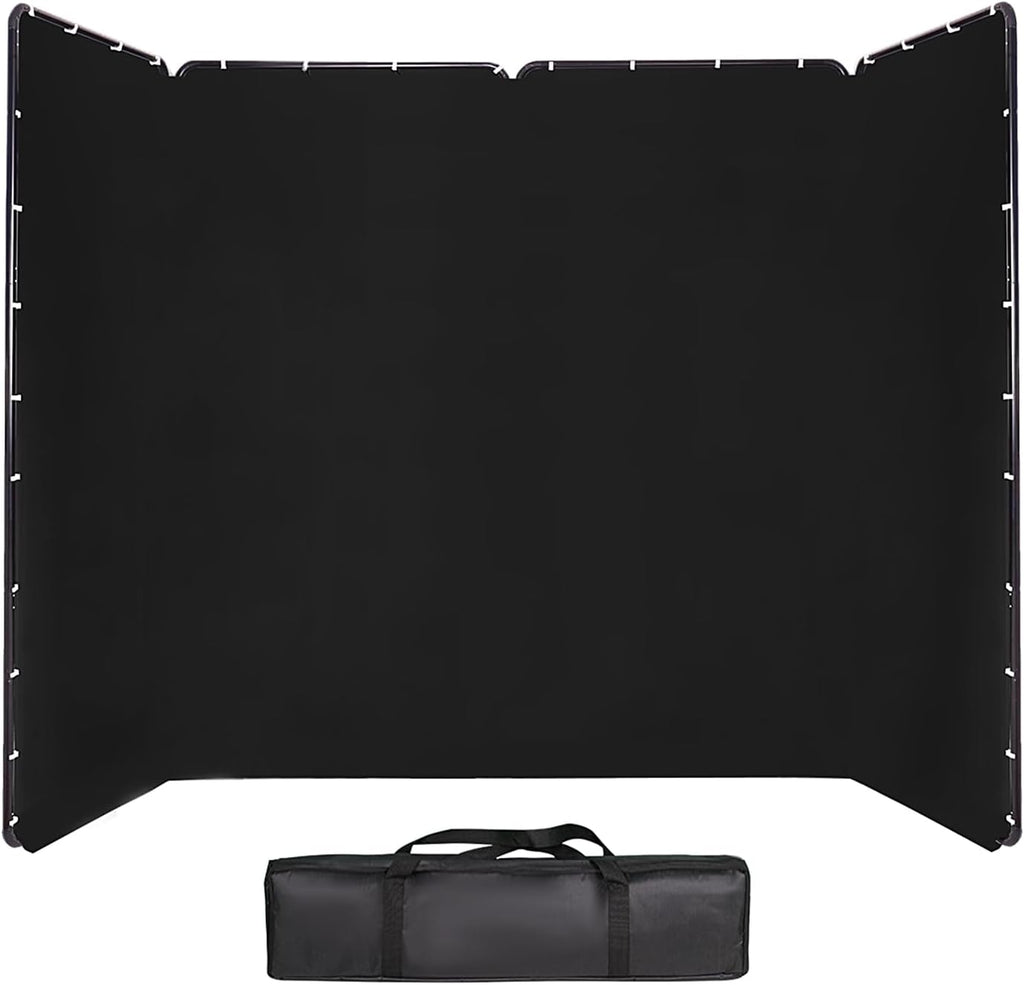 13.12ft * 7.87ft Portable Black Screen Large Screen Cutout Background wall Photography Backdrop Black Screen Support System, Suitable for Live Streaming, Character Shooting, Weddings, Video Studios