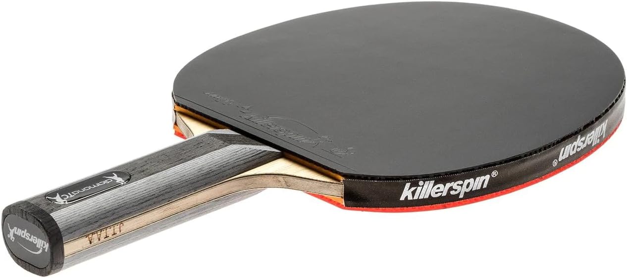 Killerspin Diamond TC Ping Pong Paddle, Advanced Table Tennis Paddle, Memory Book Paddle Case, Red/Black