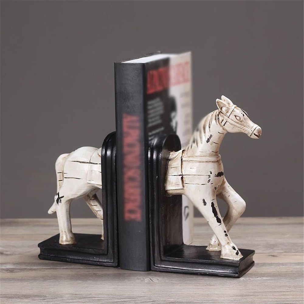 Home Resin Book Ends Vintage Bookends or Door Stops for Animal and Book Lovers Decorative Bookends Decor