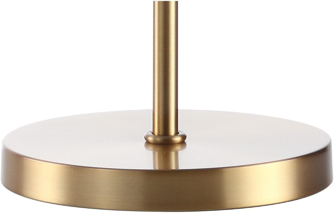 JONATHAN Y 25' Brass Gold/Clear Table Lamp, Modern Industrial Chandelier Style Light, Clear Crystal Beads, Glam Bedside Nightstand Lamp for Bedroom Living Room, LED Bulb Included (JYL9004B)