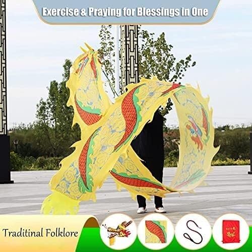 Handheld Dragon and Lion Dragon Ribbon Streamer, Dragon Silk Tassel, Dancing Dragon Ribbon Streamer