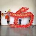 Dragon Head and Swinging Rope for Dragon Dance Chinese Oolong Floating Ribbon Silk Ribbon Streamers(Color:B)