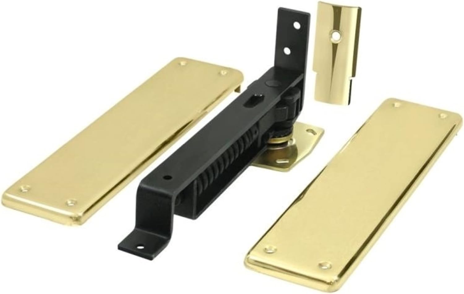 Deltana DASH95U3 Double Action Solid Brass Spring Hinge with Solid Brass Cover Plates