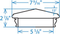 Woodway Pyramid Post Cap, fits 5.5' Post, in Premium Cedar, Pack of 8