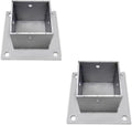 BABYCE Stainless Steel Fence Post Bracket Decking Post Base for Deck Porch Handrail Railing Support, for Concrete, Pergola Stand Boots/Square Mailbox Post Anchors(85x85 mm (3.3x3.3 in))
