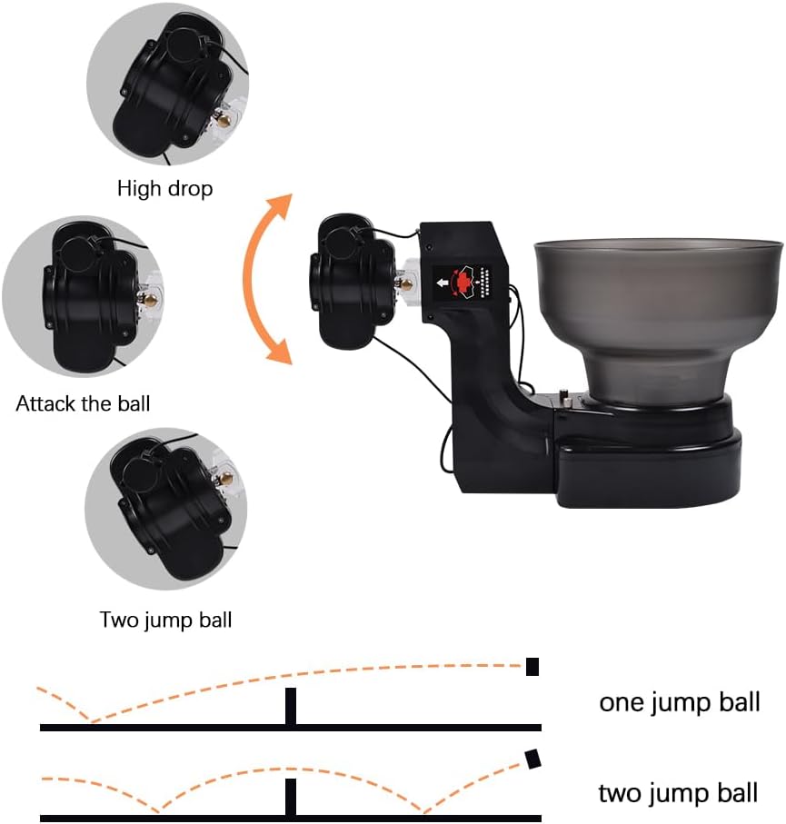 WAYMARK Ping Pong Robot Table Tennis Robot HP-07 Ping Pong Machine Suitable for Table Tennis Table Ping Pong Table, Compatible with PingPongNet for PingPong Balls Training with 50 Balls
