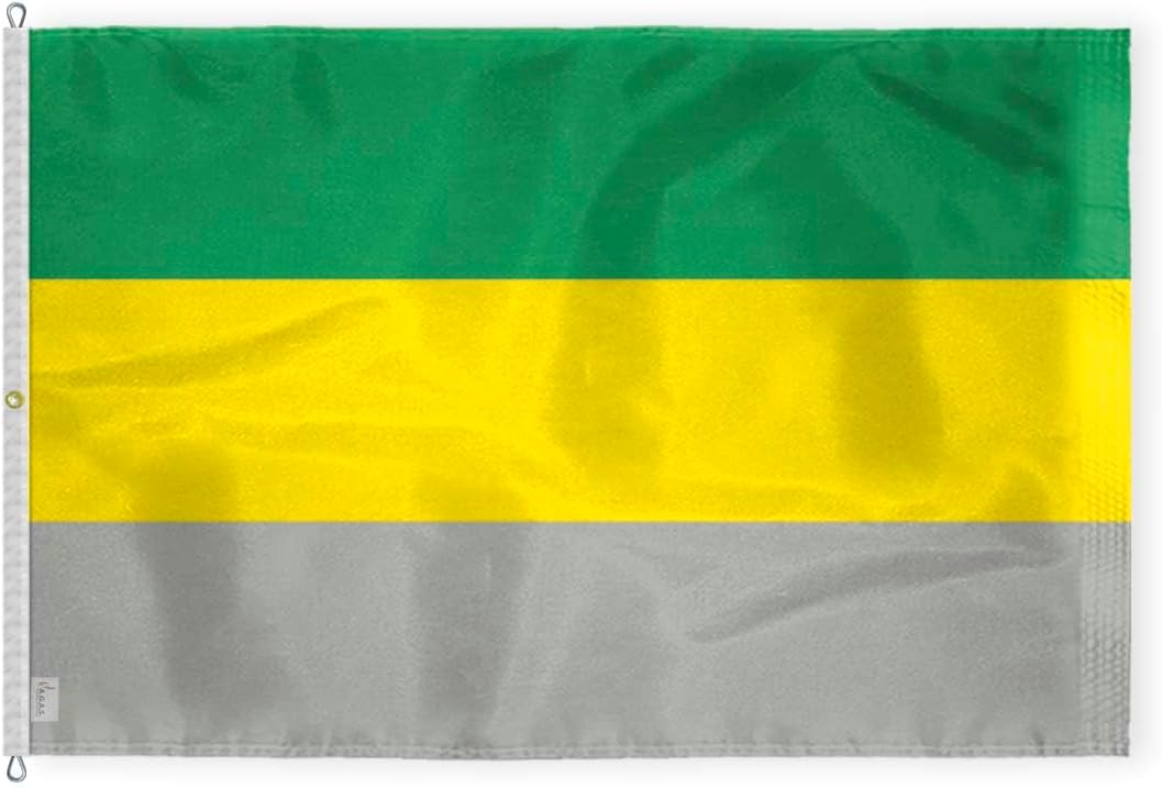 AGAS Large Lithromantic Pride Flag 8x12 Ft - Printed 200D Nylon - Rope Thimble Brass Grommet Stitched Edges Fade Proof Sharp Colors - Large Size Indoor/Outdoor Lithromantic Pride flag