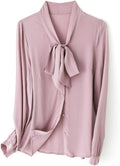 Women's Streamer Silk Shirt Spring Loose Casual Soft Flowing Top