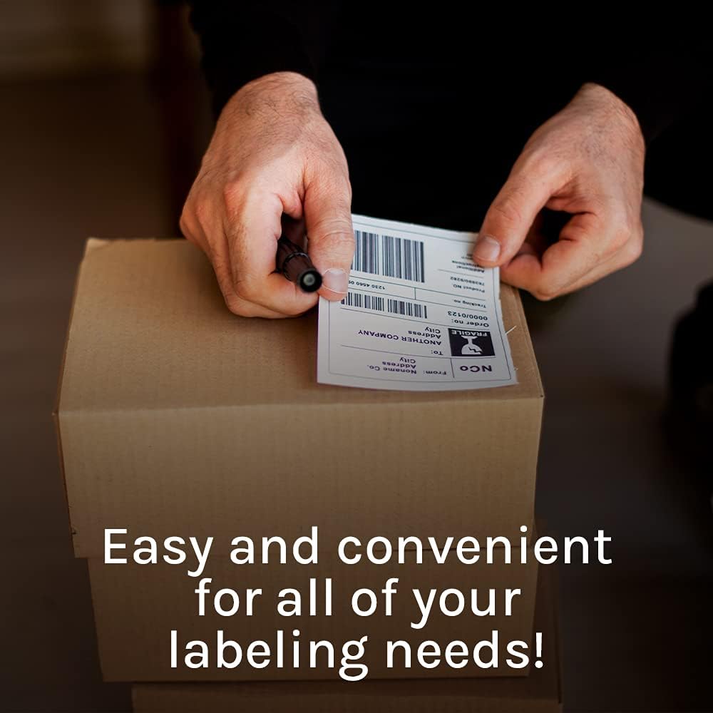 Premium Label Supply White Sticker Shipping Labels – 4' x 5' – Laser/Inkjet Compatible – (4 per Sheet), 2000 Sheets - 8,000 Total Adhesive Labels