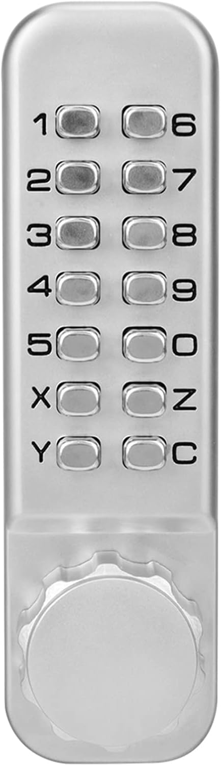 Mechanical Code Lock, Double Sided Password Combination Door Lock, Keyless Entry Security with Keypad for Home Gates Fence