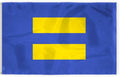 AGAS Large Equality Pride Flag 6x10 Ft - Printed 200D Nylon - Brass Grommets Stitched Edges - Equal Sign Blue Yellow Pride Banner for Indoor/Outdoor