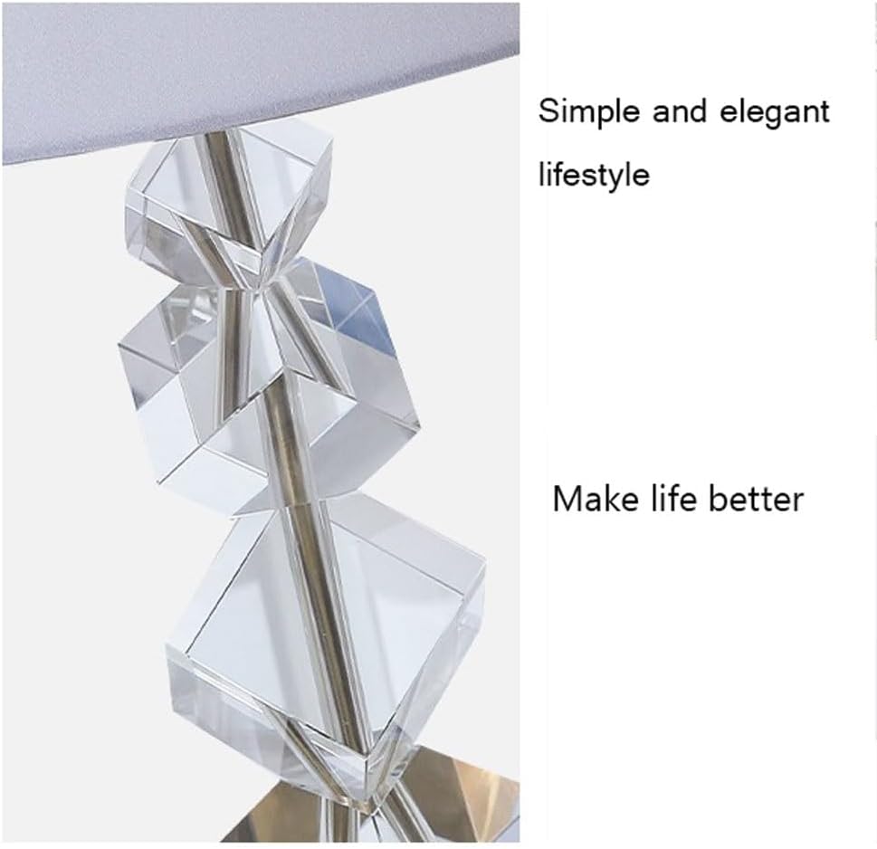 Crystal Table lamp Desk Lamp Bedside Master Bedroom Crystal Minimalist Living Room Table Lamps(Large)