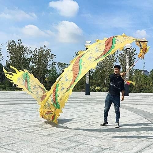Handheld Dragon and Lion Dragon Ribbon Streamer, Dragon Silk Tassel, Dancing Dragon Ribbon Streamer