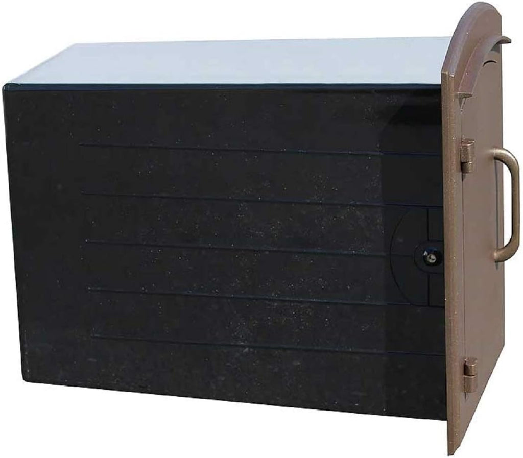 MC-1400-BRZ Manchester Plain Door Column Mount Non-Locking Mailbox, Bronze