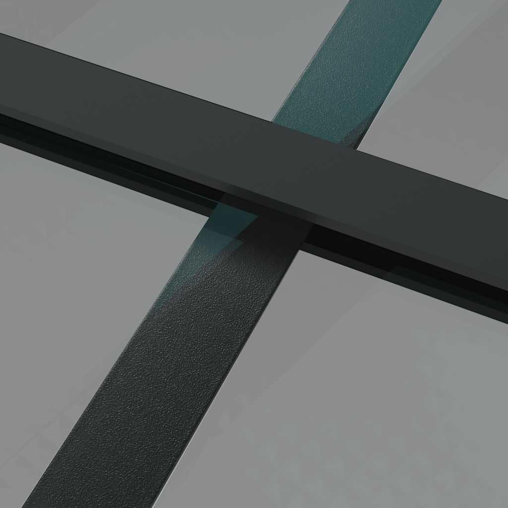 vidaXL Interior Door, Aluminum Frame Glass Door, Inner Door with Alloy Handle for Bathroom Bedroom, 40.4'x79.3' Black ESG Glass and Aluminum