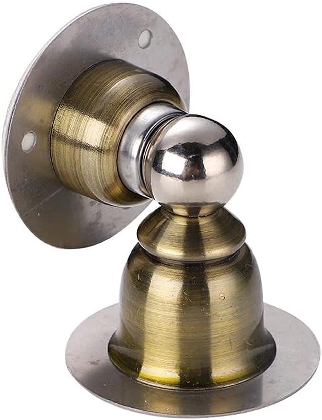 Stainless Steel Door Stopper Sticker Toilet Glass Hidden Holders Catch Floor Nail-Free Doorstop Hardware(Green Bronze)