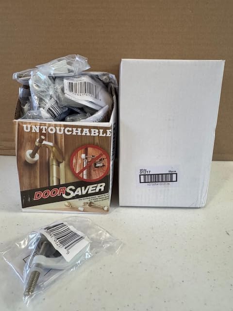 DoorSaver Door Stops in White Finish (50 Unit Box Pack)