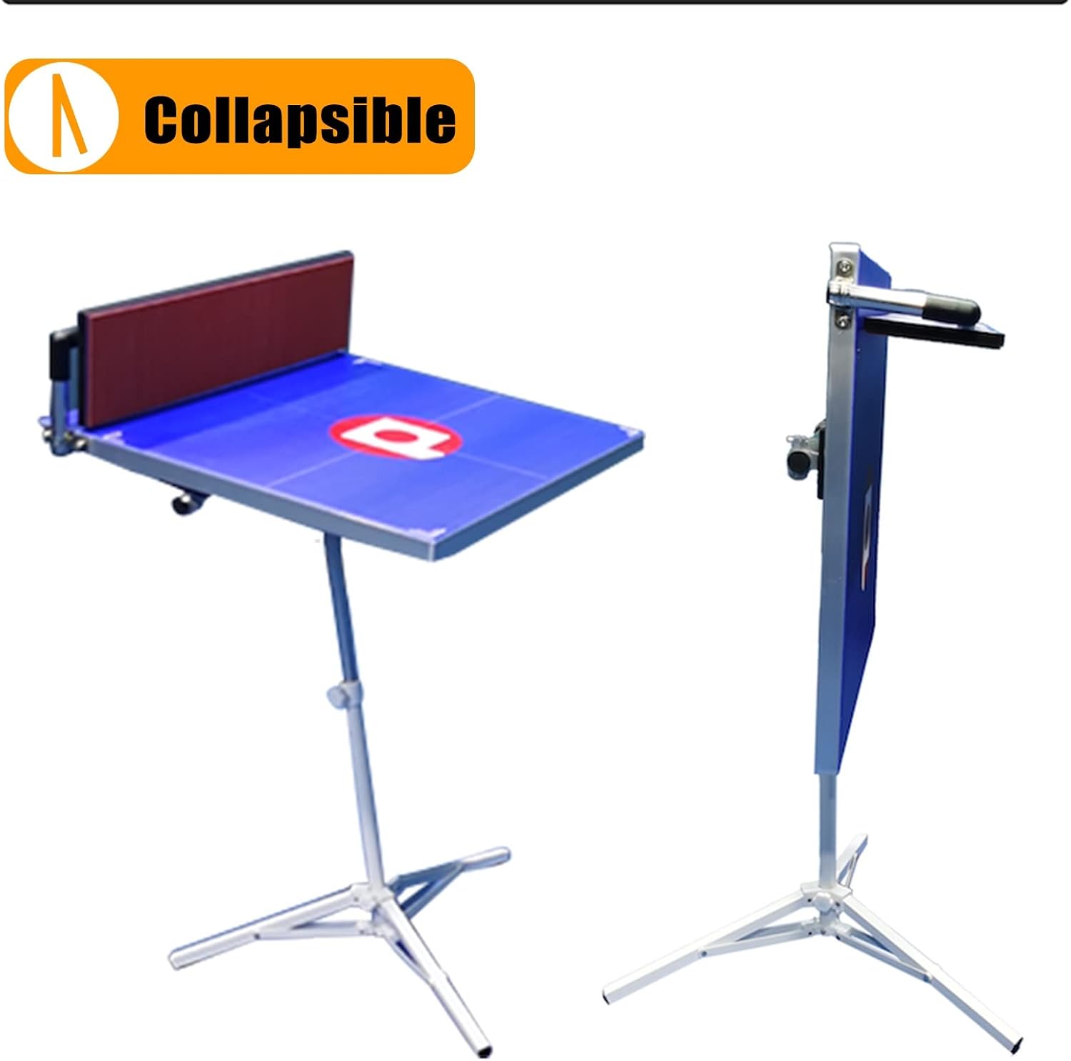 ZJMAMA Professional Table Tennis Sparring Training Machine Kit, with Rebound Board & Ping-Pong Table, Folding Ping Pong Self Practice Equipment for Gym Studio Community