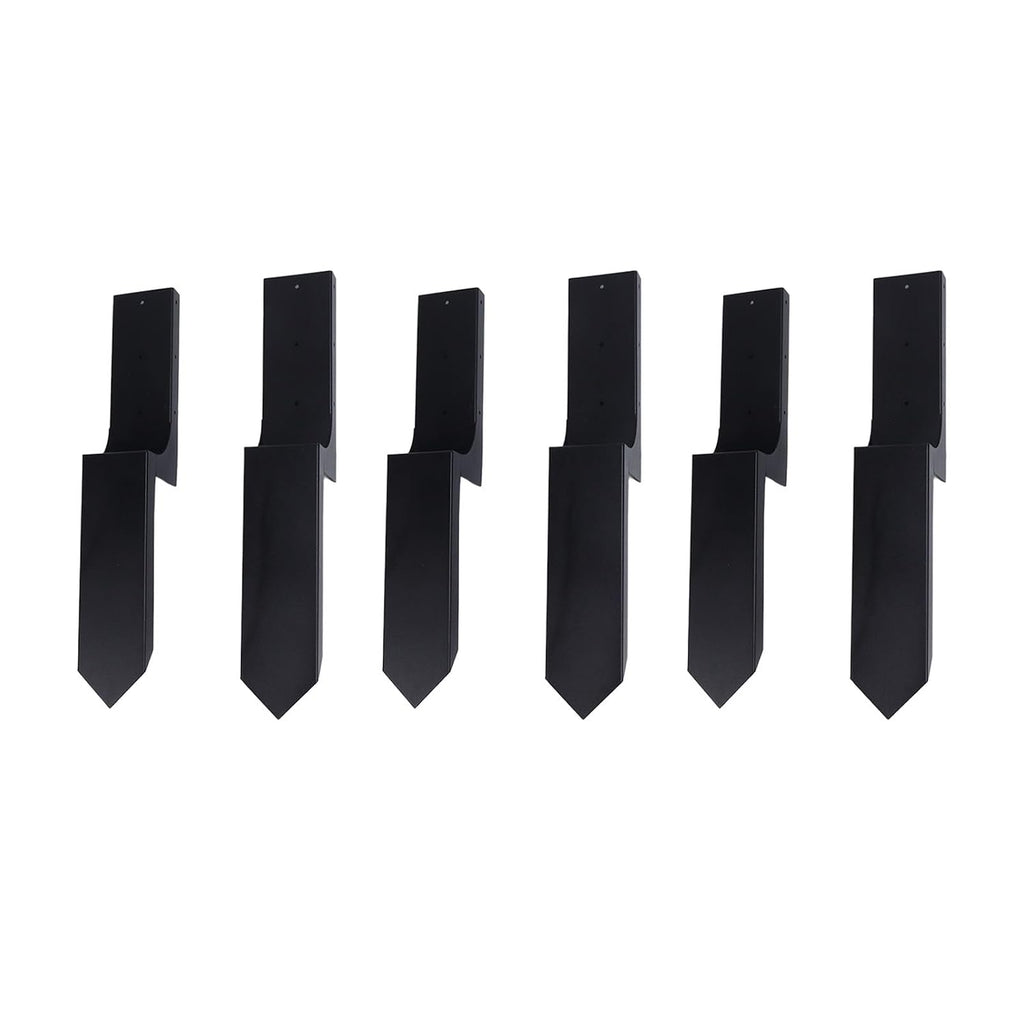 Fence Post Repair Kit, 6pcs High Strength Steel Fence Post Anchors with Screw Accessories for Tilted Broken Wood Posts