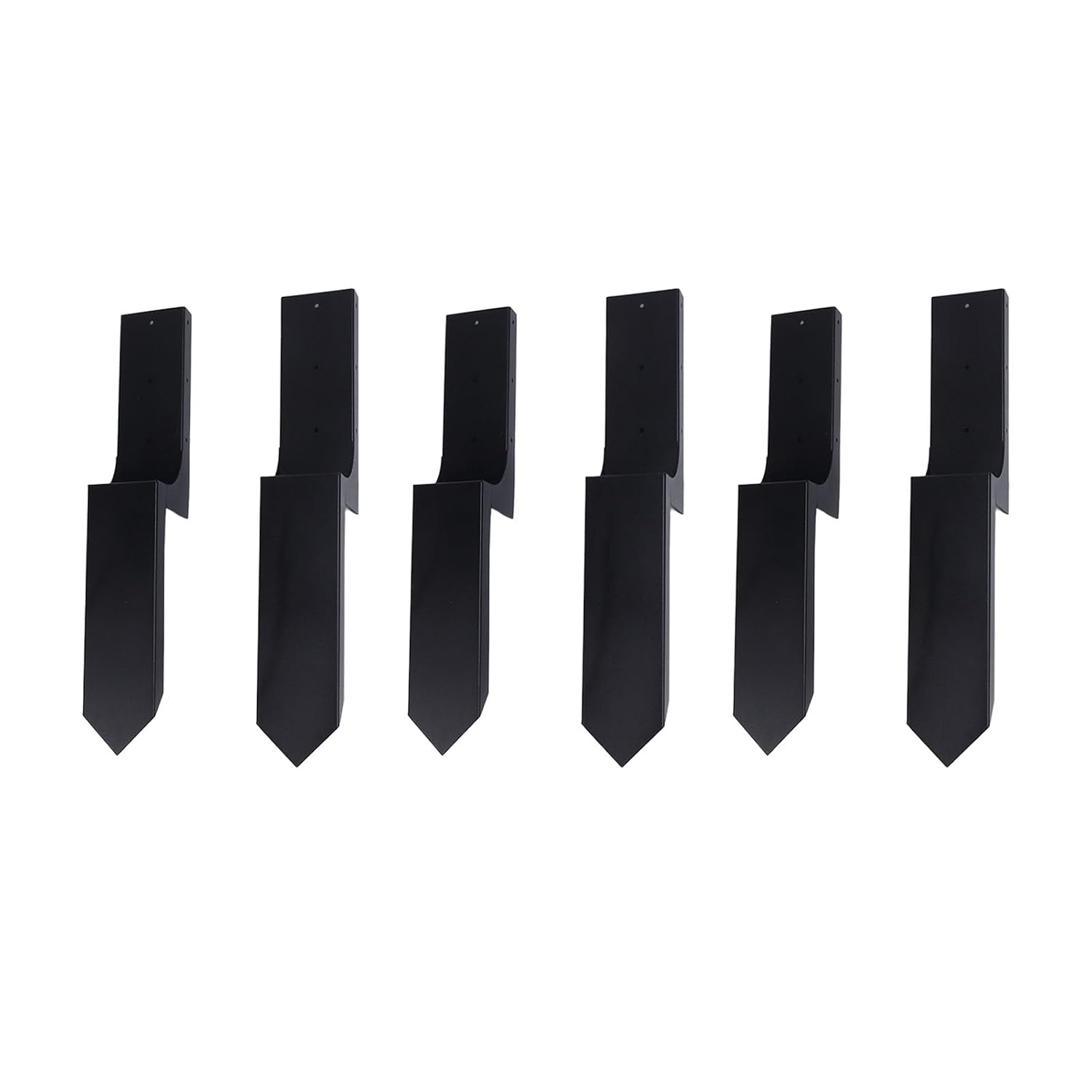 Fence Post Repair Kit, 6pcs High Strength Steel Fence Post Anchors with Screw Accessories for Tilted Broken Wood Posts