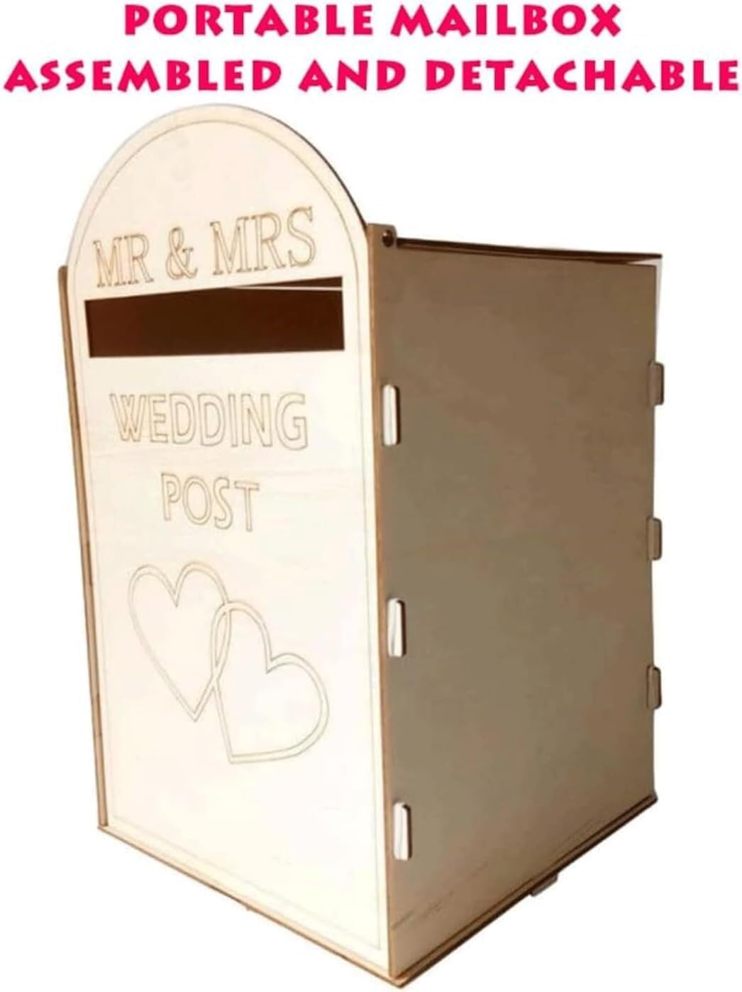 Mailbox Creative Mailbox Wall Mount Wooden Drop Box Medium Capacity Post Box DIY Modern Parcel Box Domestic (Style a)