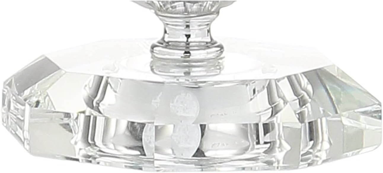 JONATHAN Y 28.5' Clear Crystal Faceted Orb Table Lamp Set of 2, Modern Glam Chrome Bedside Lamps for Living Room, White Linen Drum Shade, UL Listed, LED Bulbs Included JYL5002A-SET2