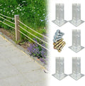 Concrete Post Anchor 2x2 Inch Post Base, Adjustable Pergola Patio Deck Galvanized Adjustable Standoff/Balcony Mailbox Lumber Base Bracket for In-ground Post Support with Screw(5 pcs,40x40x2