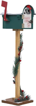 Key Drop Box Creative Mailbox Wooden Drop Box Medium Capacity Post Box Cute Christmas Parcel Box Roadside Pole Mount Mail Boxes Easy to Install