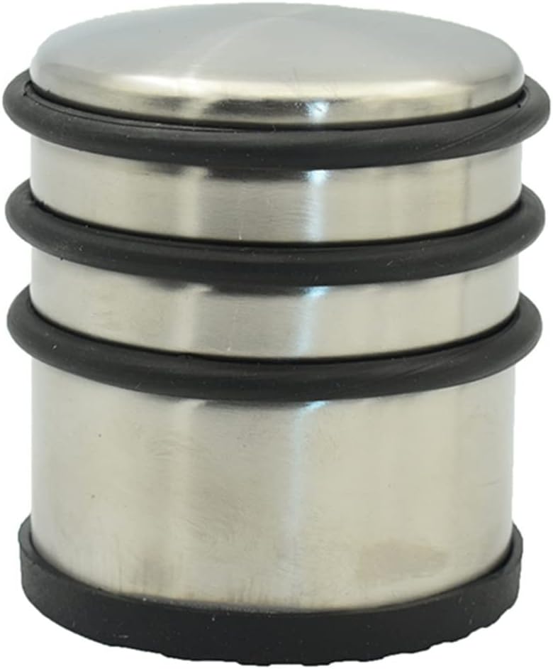 JSEIAJB Stainless Steel Door Stop Round Decorative Heavy Duty Stopper Holder for Stopping(Black)