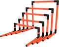 Kids Portable Hurdles Training Equipment - Plastic Soccer Agility Workout Trainer Kit, 5 Pack Different Height Hurdles, Track and Field Practice Kit(Color:red)