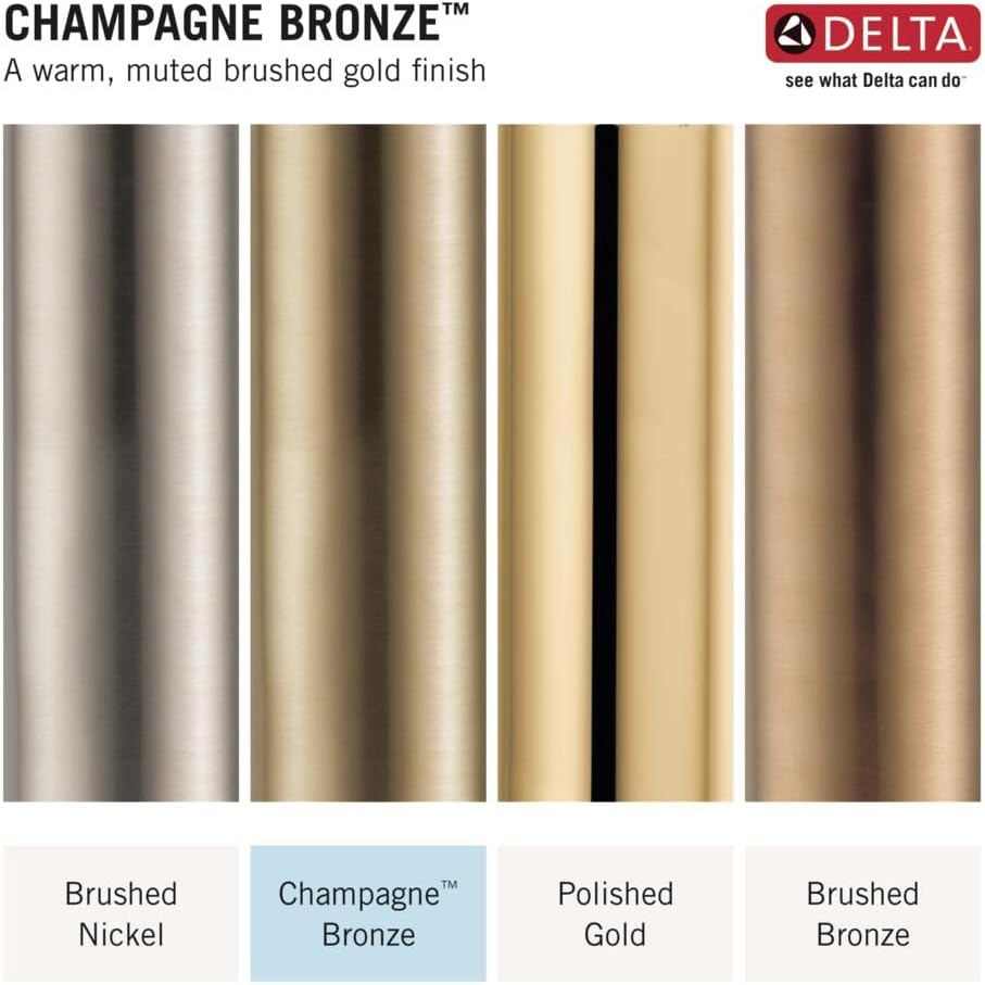 Delta Faucet Saylor Gold 3-Setting Shower Handle Diverter Trim Kit, Diverter Valve Trim Kit, Shower Diverter Kit, Champagne Bronze T11835-CZ (Valve Not Included)