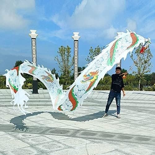 Handheld Dragon and Lion Dragon Ribbon Streamer, Dragon Silk Tassel, Dancing Dragon Ribbon Streamer