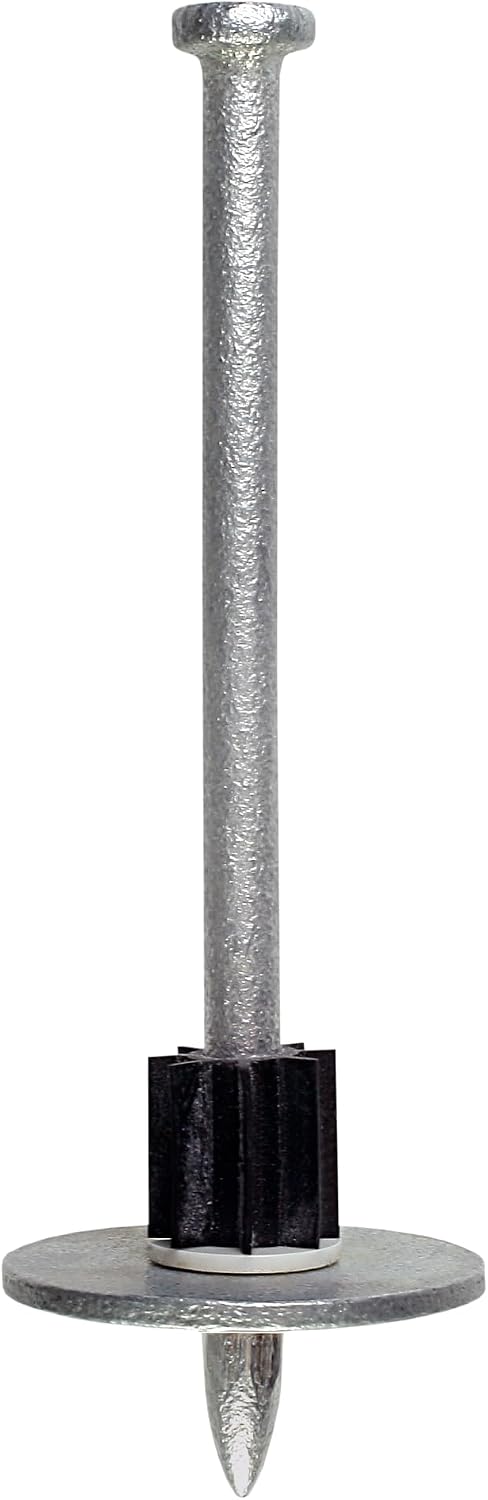 Simpson Strong-Tie PDPAWL-250MG PDPAWL .157 in. x 2-1/2 in. Mechanically Galvanized Powder-Actuated Pin w/ 1 in. Washer (100-Qty) (Pack of 10)