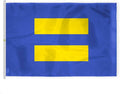 AGAS Large Equality Pride Flag 8x12 Ft - Printed 200D Nylon - Rope Thimble Brass Grommet Stitched Edges Fade Proof Sharp Colors - Large Size Indoor/Outdoor Equal Sign Blue Yellow Pride flag
