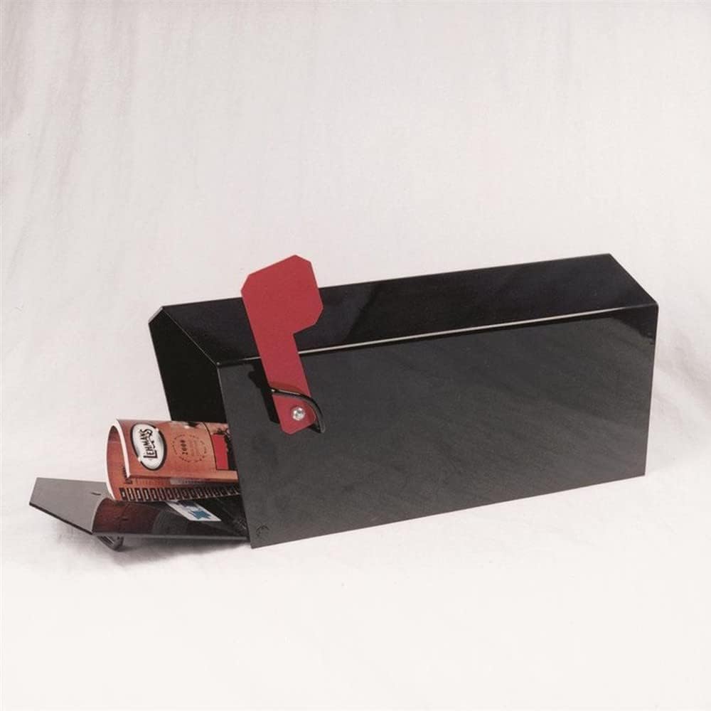 NXWVPC Clear View Heavy Duty Mailbox - Indestructible Steel Mail Box with Magnetic Lid USA Made, Black