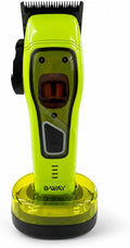 BWAY Linear Professional Hair Clipper for Barbers, 20,000 RPM Dual Core Linear Motor, Cordless Barber Clipper, Zero Gap Fade Clipper, USB-C Rechargeable, Aluminum Body (Lime)