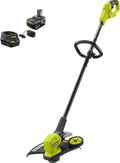 RYOBI ONE+ 18V 13 in. Cordless Battery String Trimmer/Edger with 4.0 Ah Battery and Charger Green