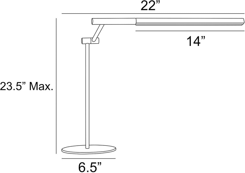 Lite Source Tilla 23 1/4' High Silver Adjustable Arm LED Desk Lamp