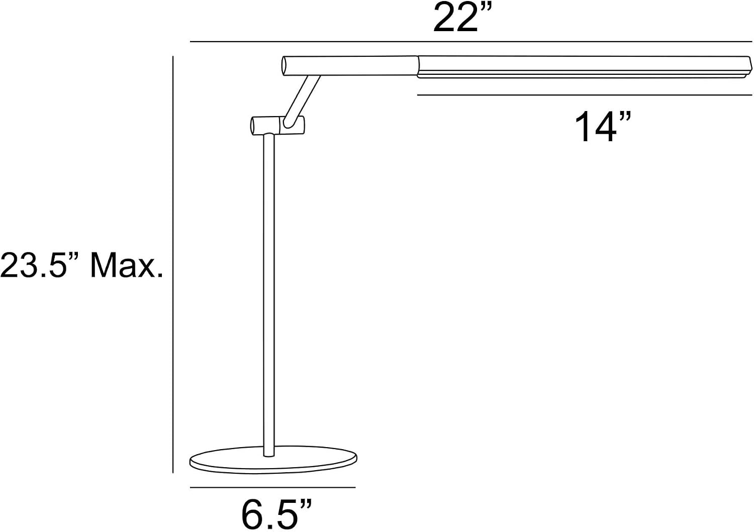 Lite Source Tilla 23 1/4' High Silver Adjustable Arm LED Desk Lamp