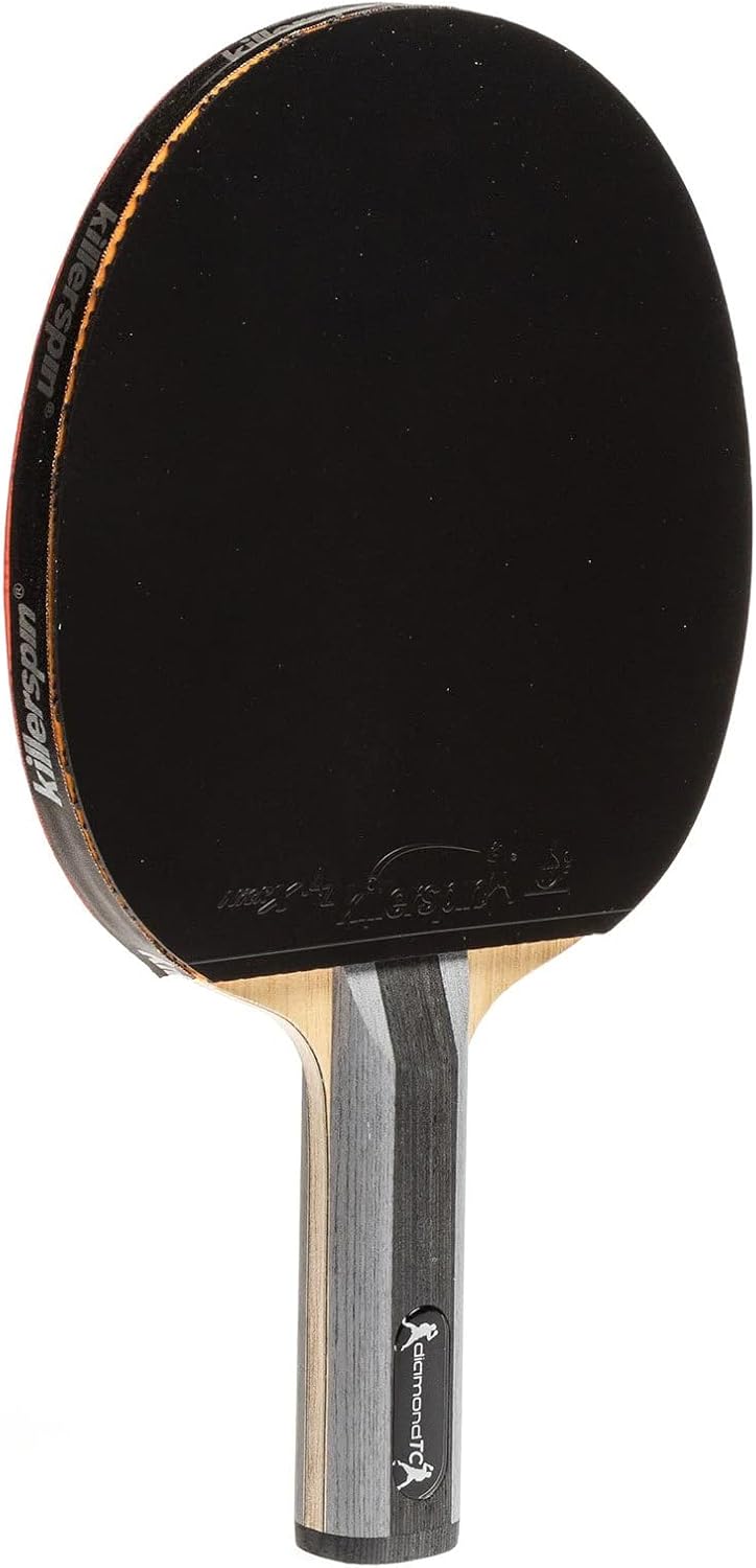 Killerspin Diamond TC Ping Pong Paddle, Advanced Table Tennis Paddle, Memory Book Paddle Case, Red/Black